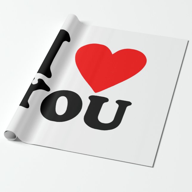 Papel De Regalo Te Amo (Desenrollado)