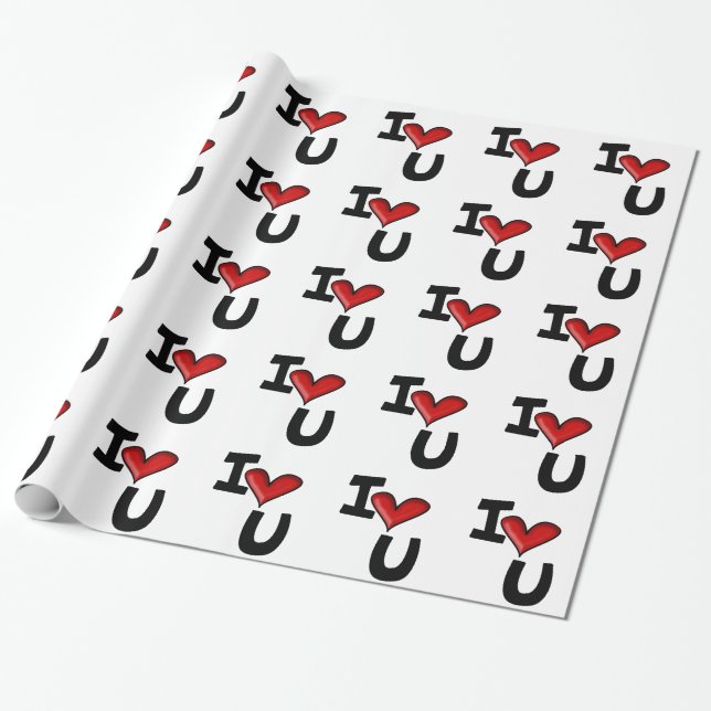 Papel De Regalo te amo (Desenrollado)