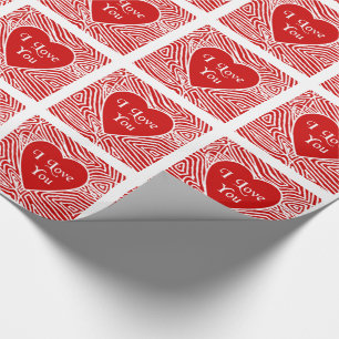 Papel De Regalo Te Amo El Corazón