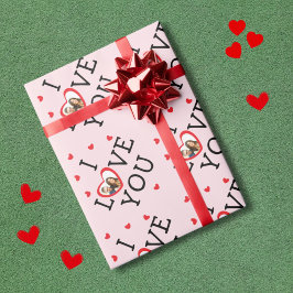 Papel De Regalo "Te amo" foto de personalizado de San Valentín