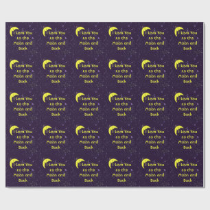 Papel De Regalo Te amo hasta la luna y de vuelta