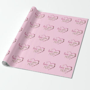 Papel De Regalo Te Amo Mamá Diseño