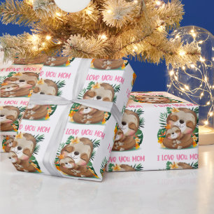 Papel De Regalo Te amo, mamá, mamá, mamá, mamá, mamá, y bebé, Slot