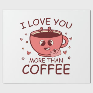 Papel De Regalo Te amo más que al café