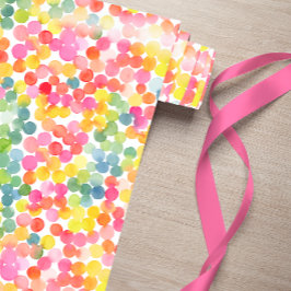 Papel De Regalo Té de burbuja arcoiris Naranja rosado verde