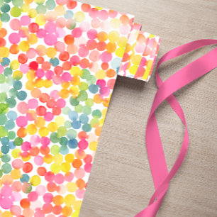 Papel De Regalo Té de burbuja arcoiris Naranja rosado verde