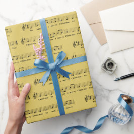 Papel De Regalo Te deseamos una Feliz Navidad, arena musical y ama