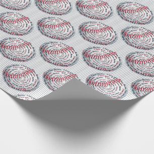 Papel De Regalo Te encanta el regalo de Boston-Béisbol Wrap 02-Blu