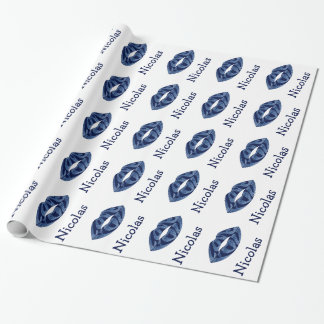 Papel De Regalo Te quiero con letras purpurinas dentro del patrón 