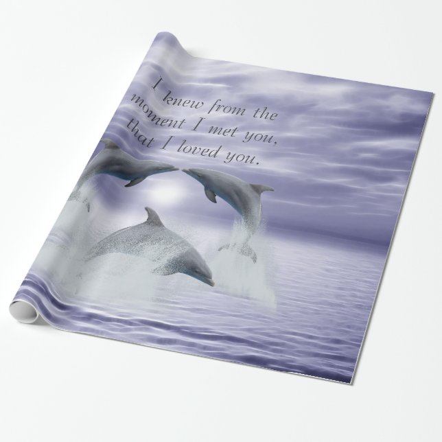 Papel De Regalo Te quiero delfines (Desenrollado)