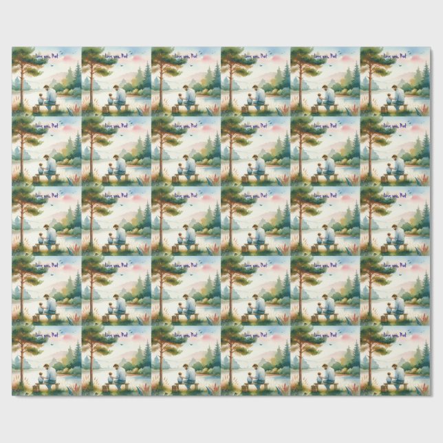 Papel De Regalo Te quiero, papá (Superficie plana)