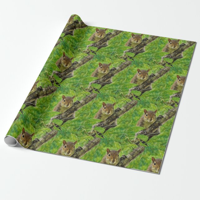 Papel De Regalo Te Veo Ardilla (Desenrollado)