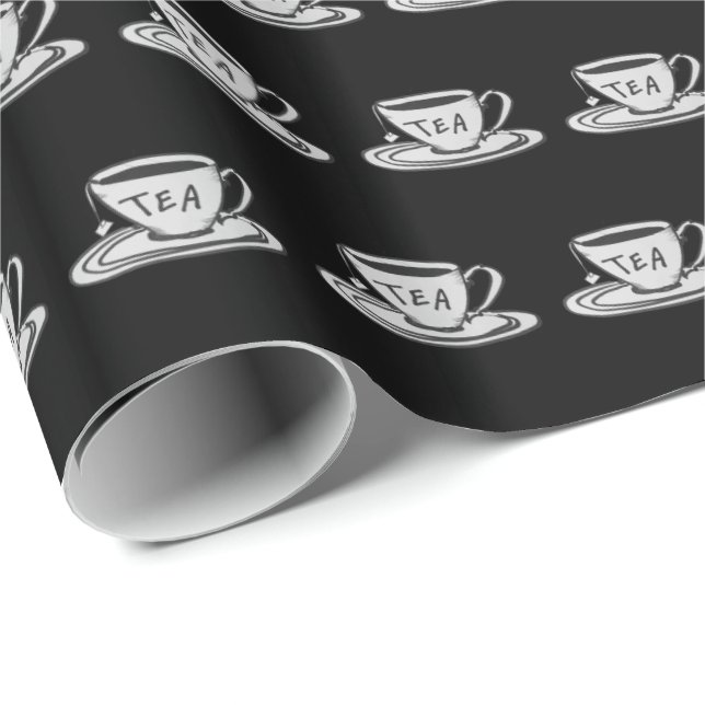 Papel De Regalo Tea Lover Drawing Minimalista (Esquina del rollo)