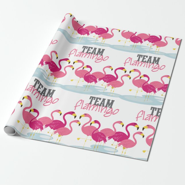 Papel De Regalo Team Flamingo (Desenrollado)
