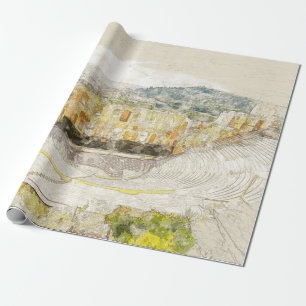 Papel De Regalo Teatro antiguo de Atenas, Grecia 