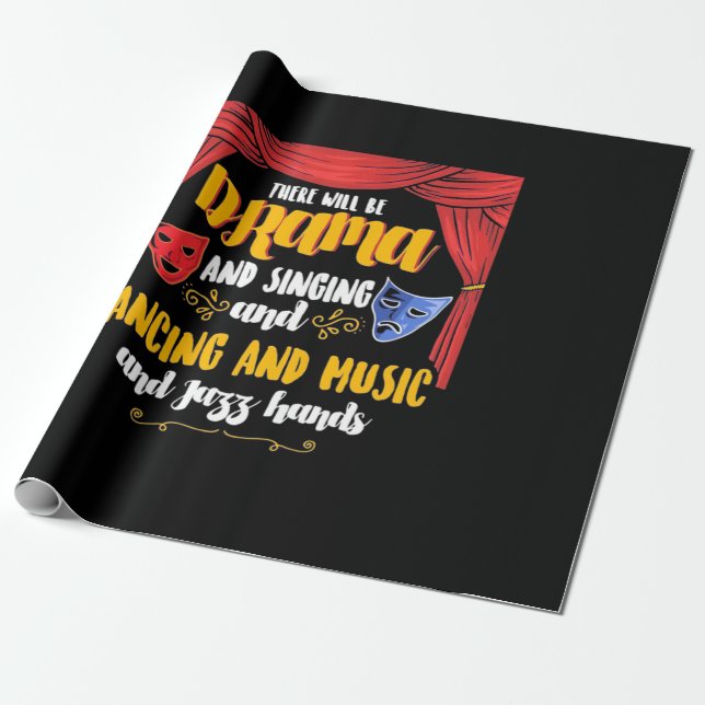 Papel De Regalo Teatro Habrá Drama (Desenrollado)