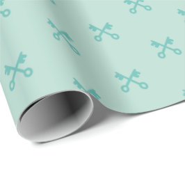 Papel De Regalo Teclas de corte en la menta