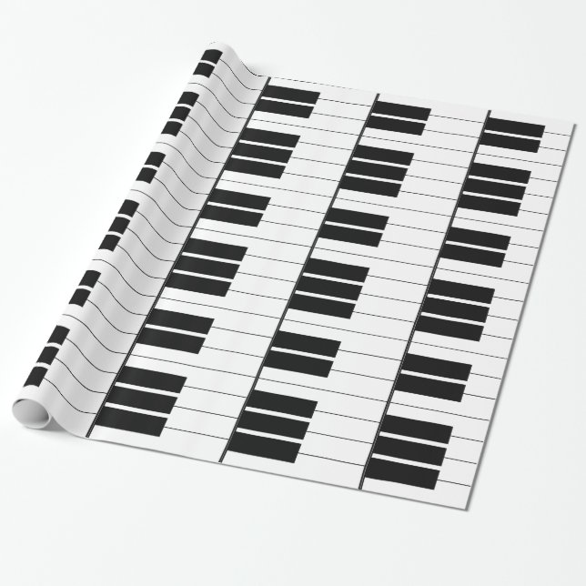 Papel De Regalo Teclas de piano de teclado (Desenrollado)