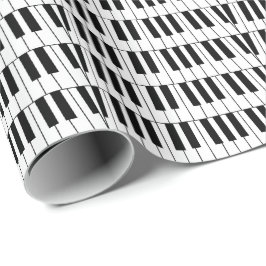 Papel De Regalo Teclas de piano negras y blancas Pianista Músico