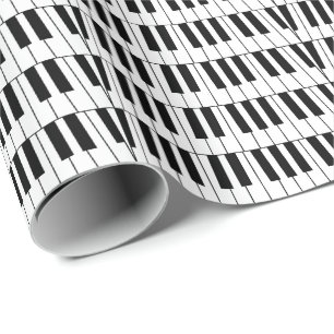 Papel De Regalo Teclas de piano negras y blancas Pianista Músico