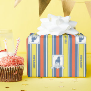 Papel De Regalo Ted Lasso   AFC Richmond Logo Stripe Pattern