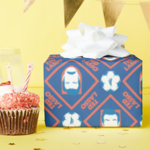 Papel De Regalo Ted Lasso   Face and Ball Diamond Pattern