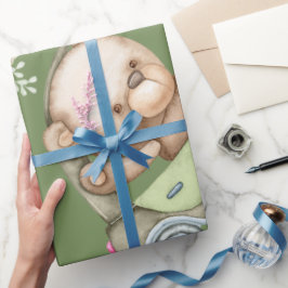 Papel De Regalo Teddy Bear Baby Bear Colección Baby Shower Wrappi