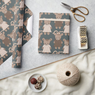 Papel De Regalo Teddy Bear Baby Girl Baby Shower