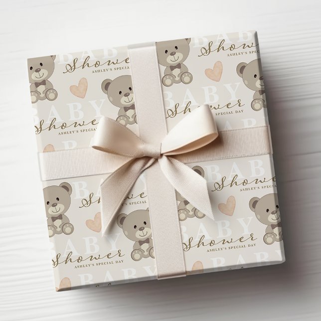 Papel De Regalo Teddy Bear BABY SHOWER Sexo Neutral (Subido por el creador)