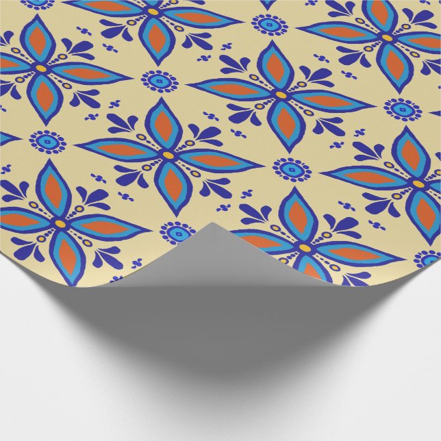 Papel De Regalo Teja hermosa de Boho Talavera (Esquina)