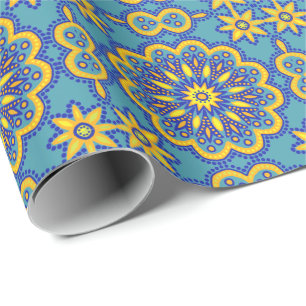 Papel De Regalo Teja hermosa de Boho Talavera