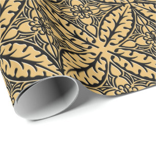 Papel De Regalo Tejas marroquíes - moreno y negro del camello