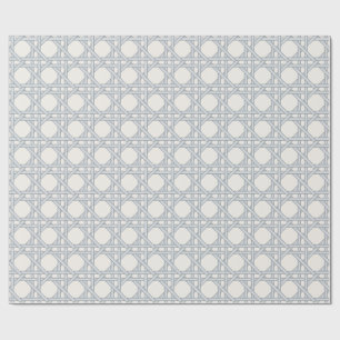 Papel De Regalo Tejido de Caña Azul Pálido, Fondo de Hueso