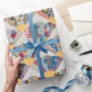 Papel De Regalo Tejido de ventilador con amarillo 