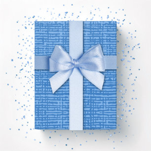 Papel De Regalo Tejido Kano en Azul