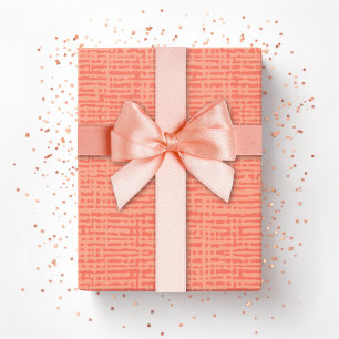 Papel De Regalo Tejido Kano en Coral