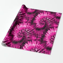 Papel De Regalo Tejido rosa caliente tinte Psicodélico Starburst R