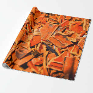 Papel De Regalo Tejidos de azulejos de ladrillo rojo paneles de te