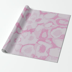 Papel De Regalo Tejidos de flores de color rosa y blanco