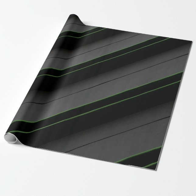 Papel De Regalo Tejidos de rayas blancas y negras (Desenrollado)