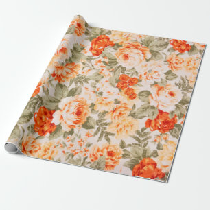 Papel De Regalo Tejidos florales de época