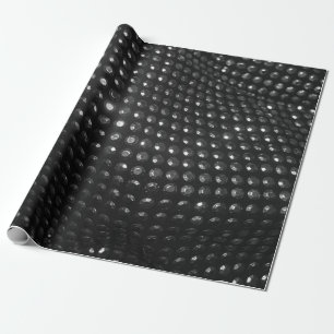 Papel De Regalo Tela de cuero negro plateado