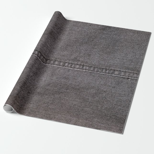 Papel De Regalo Tela de denim negro. Moda, texturas y backgroup (Desenrollado)