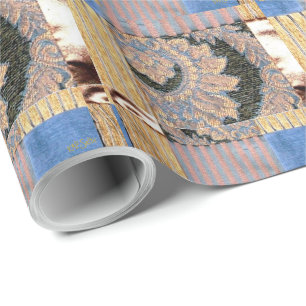 Papel De Regalo Tela de remojo de oro