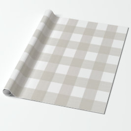 Papel De Regalo Tela escocesa beige del búfalo de la masilla