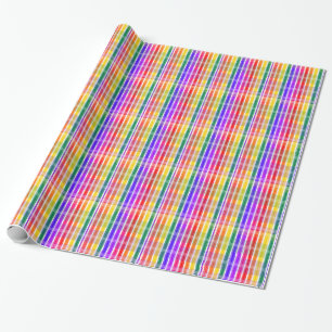 Papel De Regalo Tela escocesa del arco iris