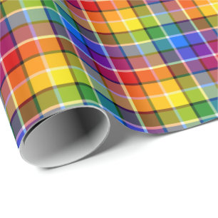 Papel De Regalo Tela escocesa del arco iris