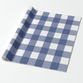 Papel De Regalo Tela escocesa del búfalo en azules marinos
