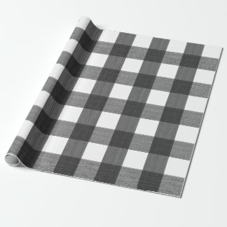 Papel De Regalo Tela escocesa del búfalo negro