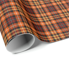 Papel De Regalo Tela escocesa del otoño Brown pelirrojo,